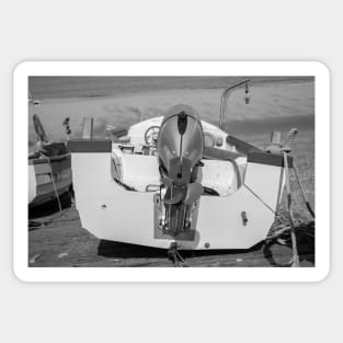 Traditional crab fishing boat on Cromer beach, Norfolk Sticker